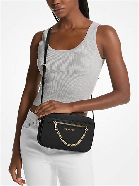 michael michael kors jet set travel saffiano leather crossbody bag|Michael Kors jet set.